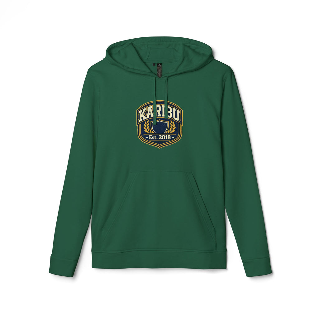 Karibu Est. 2018 Hoodie – Retro Patch Logo Fleece Hoodie