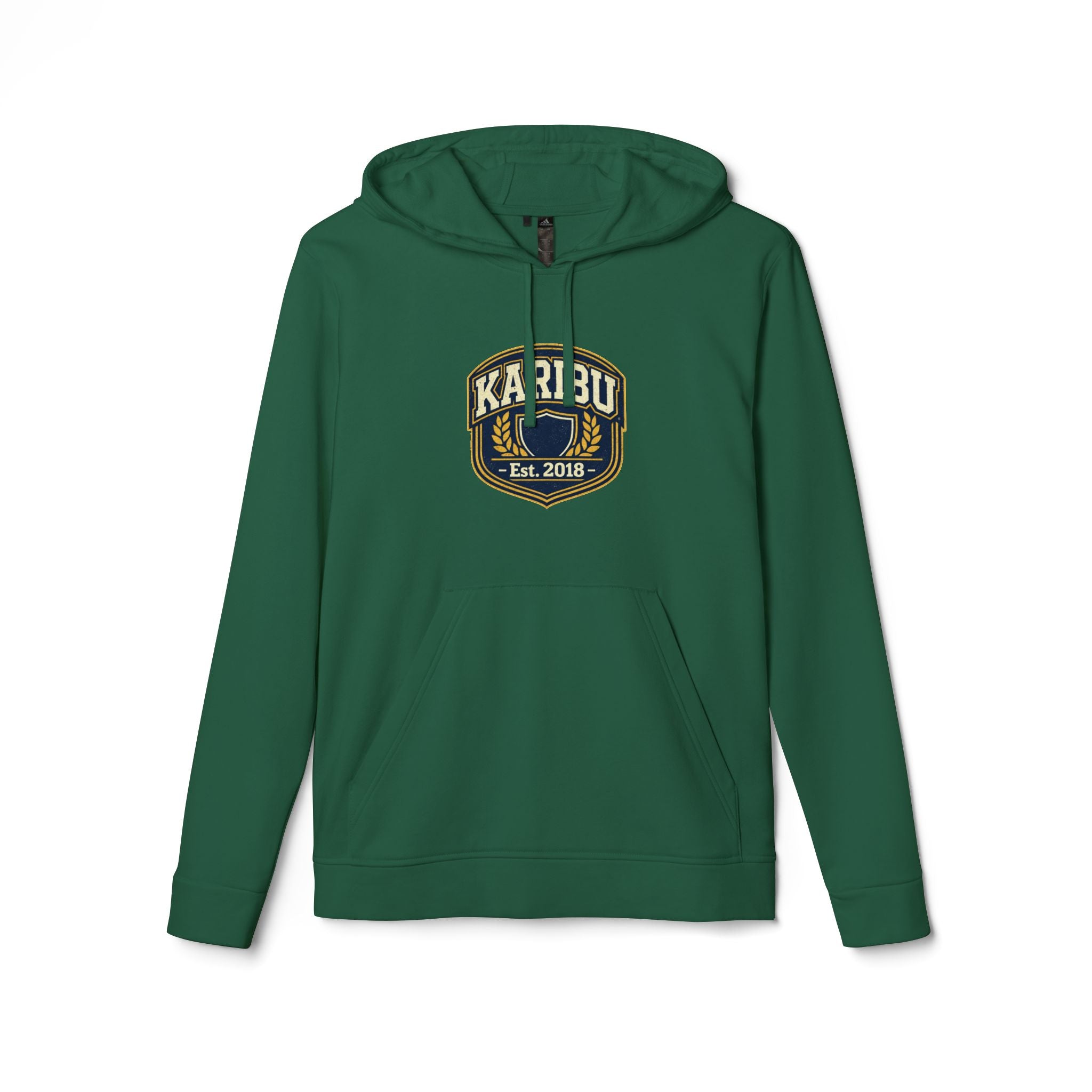Karibu Est. 2018 Hoodie – Retro Patch Logo Fleece Hoodie