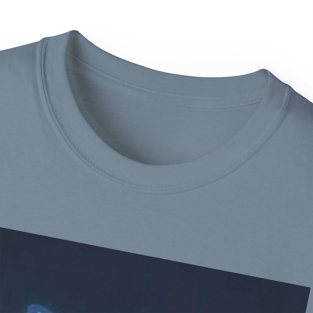 Mystic Neon Butterfly T‑Shirt — Glowing Cityscape Graphic Tee