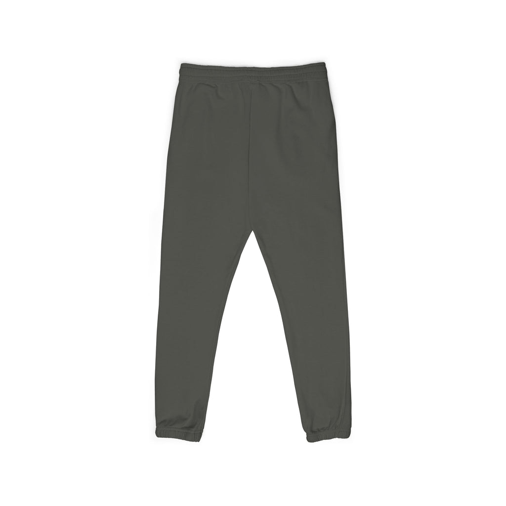 Vintage Army Green Sweatpants with Distressed Stars & Shield Patch