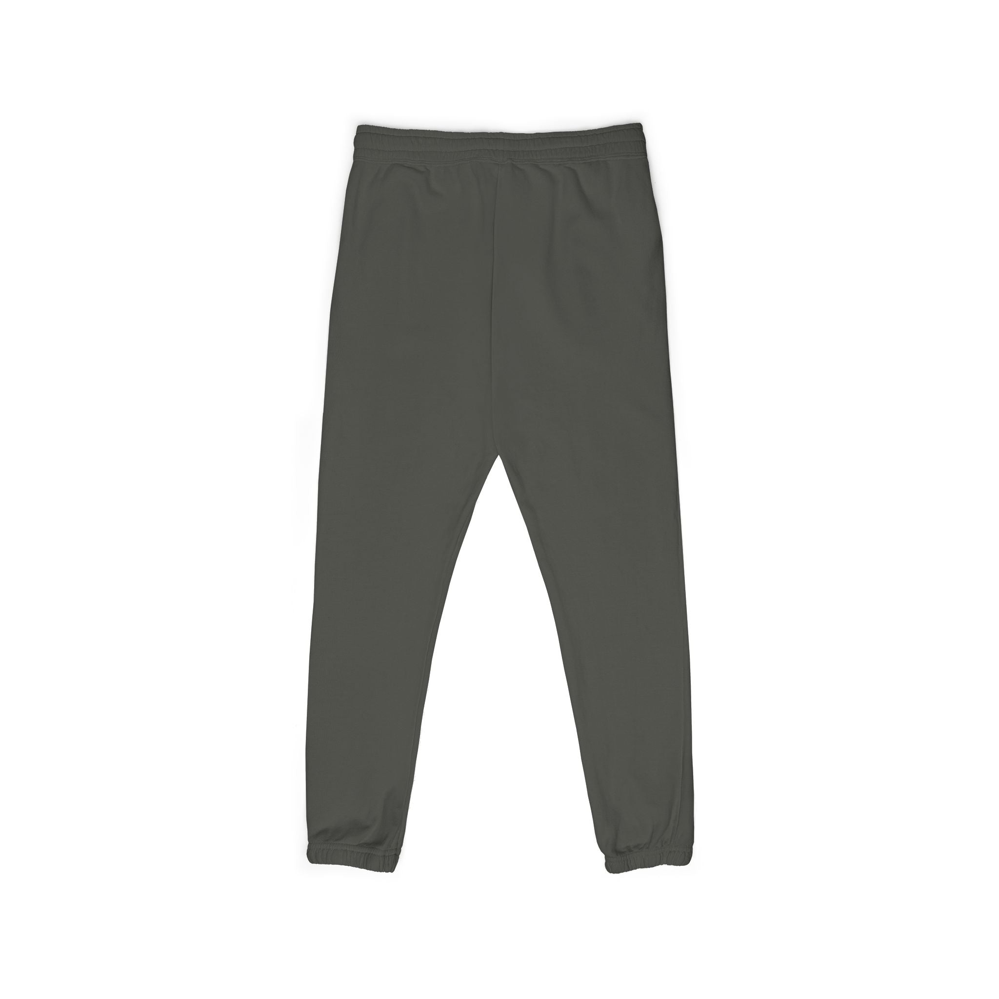 Vintage Army Green Sweatpants with Distressed Stars & Shield Patch