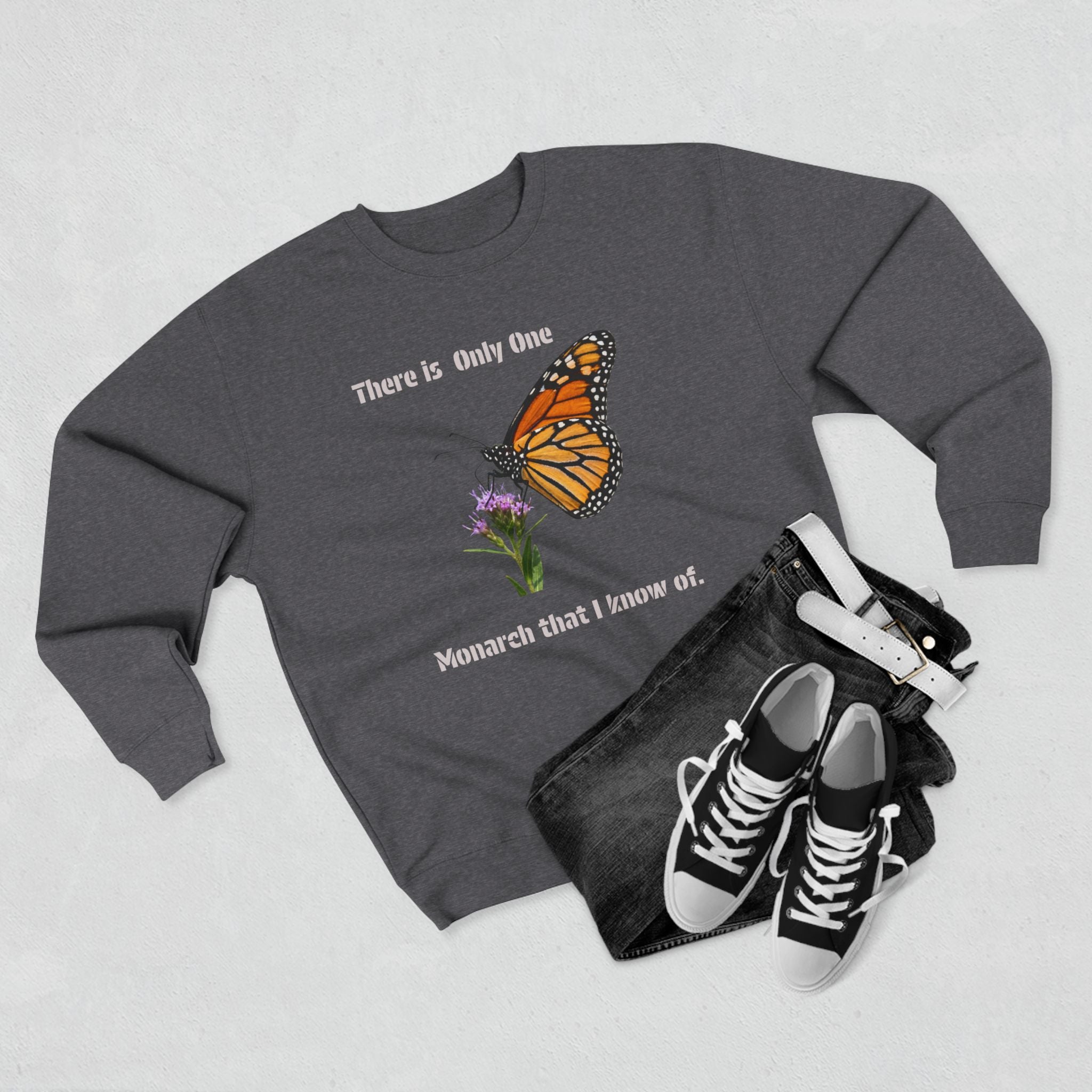 Monarch That I Know Of Sweatshirt — Butterfly Garden Crewneck