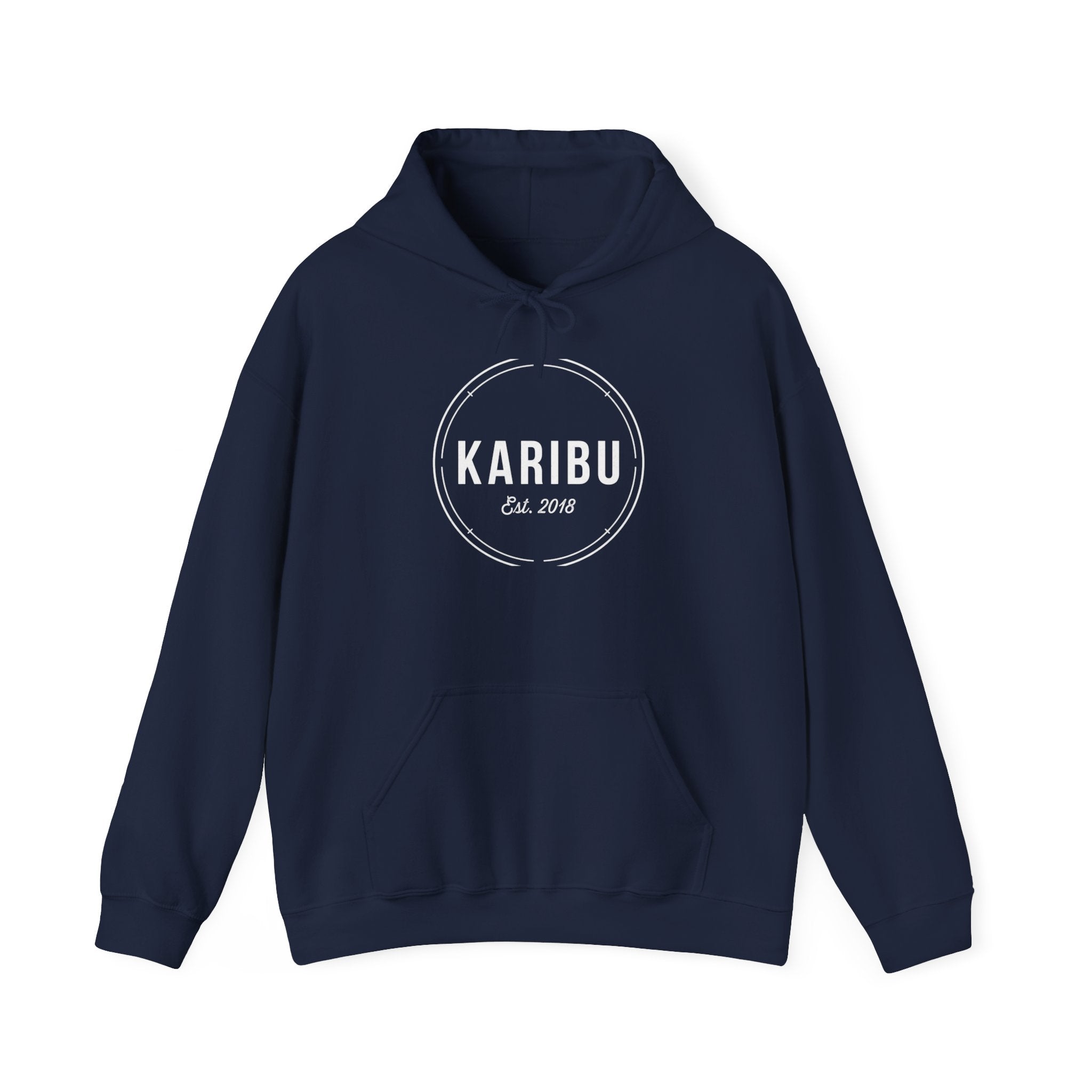 Karibu Est. 2018 Hoodie — Minimal Round Logo Pullover