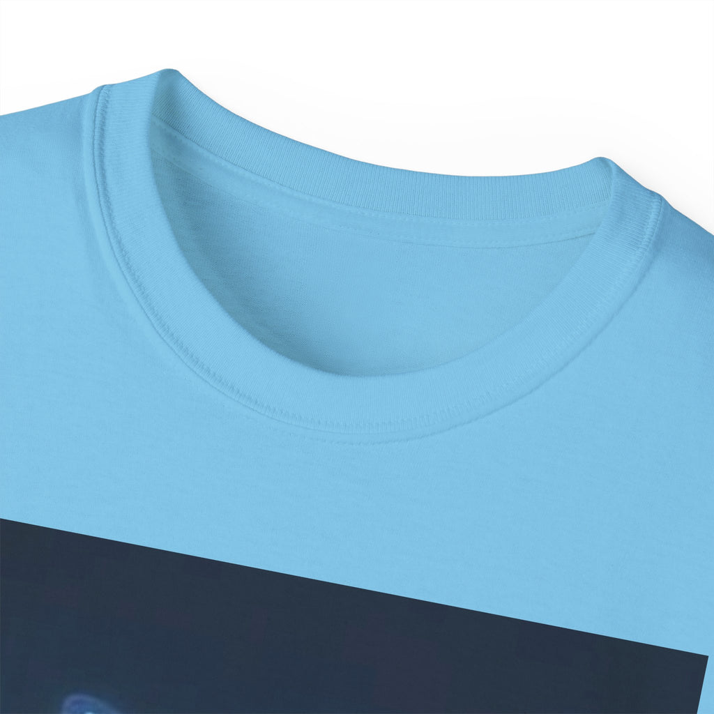Mystic Neon Butterfly T‑Shirt — Glowing Cityscape Graphic Tee