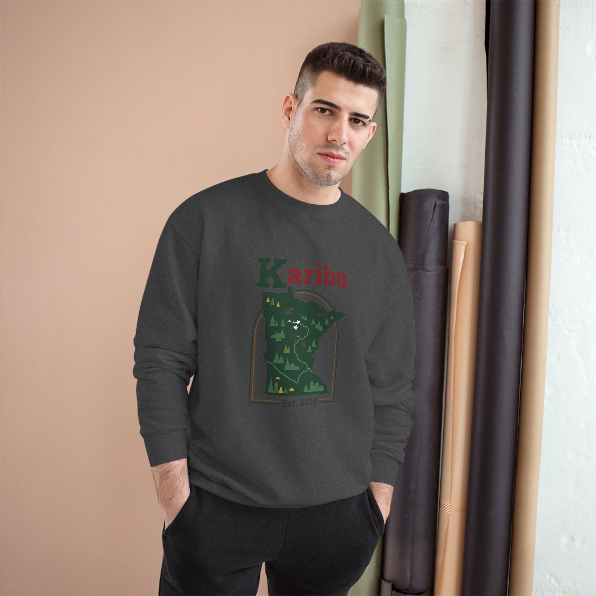 Sweatshirt — Karibu Minnesota Graphic Crewneck (Est. 2018)