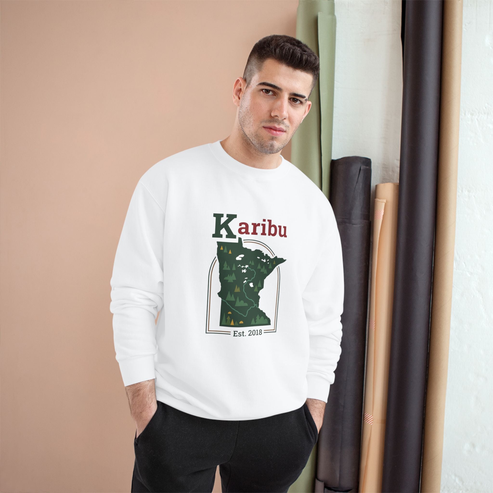 Sweatshirt — Karibu Minnesota Graphic Crewneck (Est. 2018)