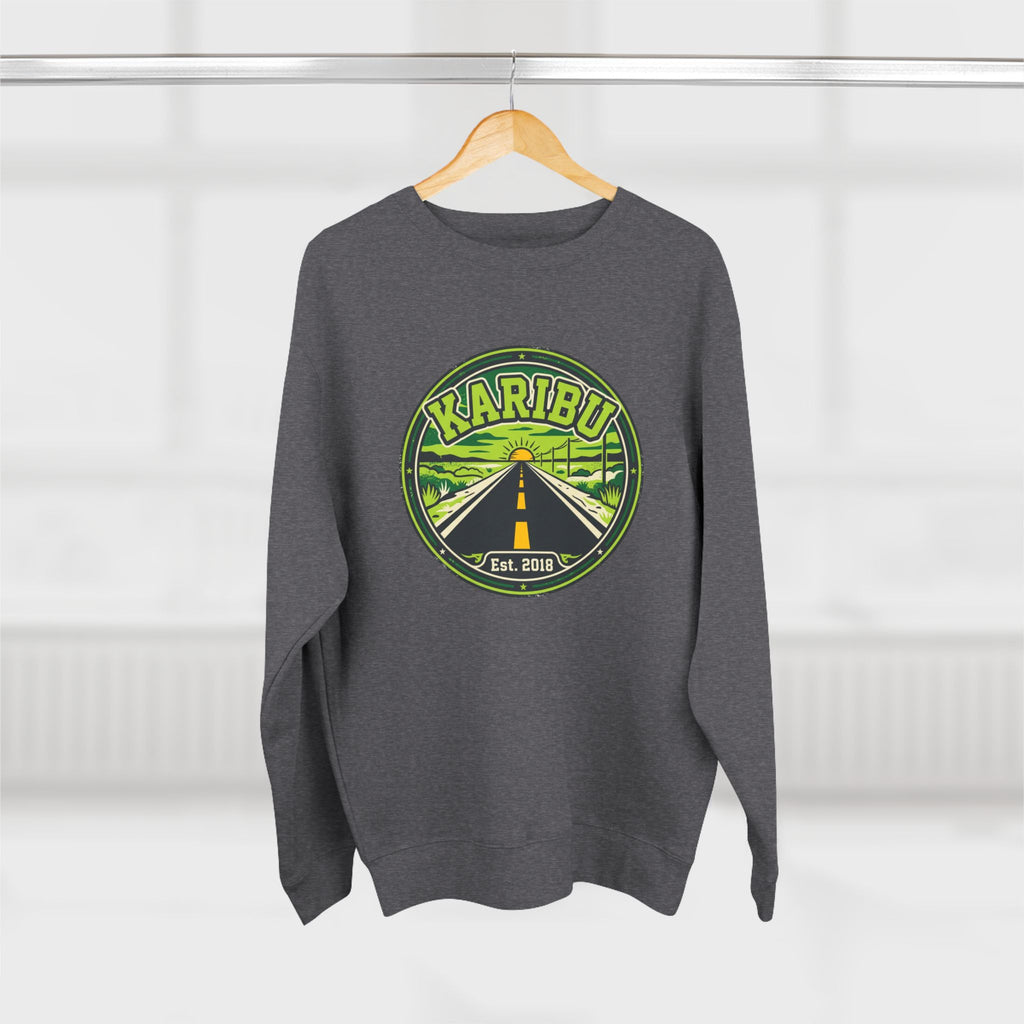 Karibu Roadtrip Crewneck Sweatshirt — Vintage Adventure Travel Graphic