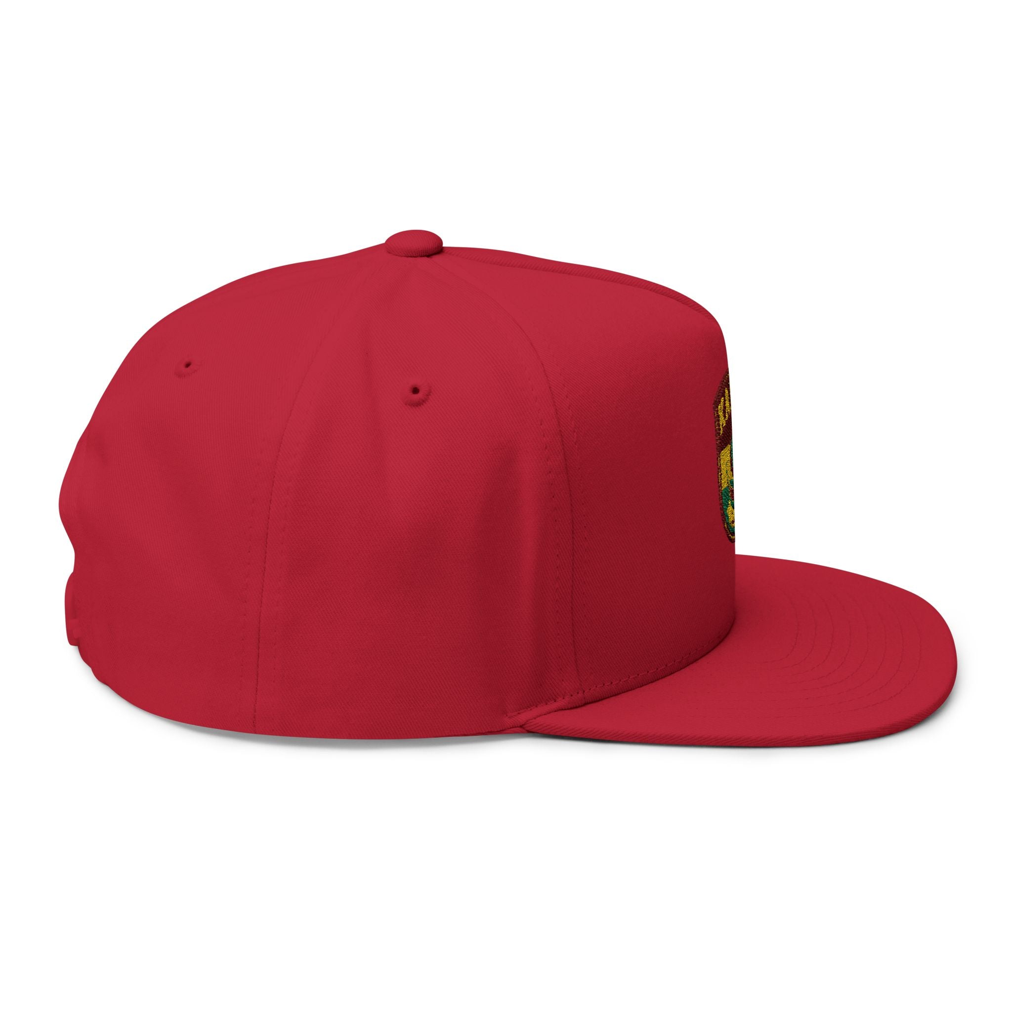 Karibu Embroidered Flat Bill Cap — African Safari Patch Snapback