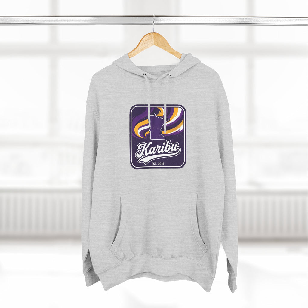 Hoodie - Karibu Retro Wave Logo Fleece Hoodie