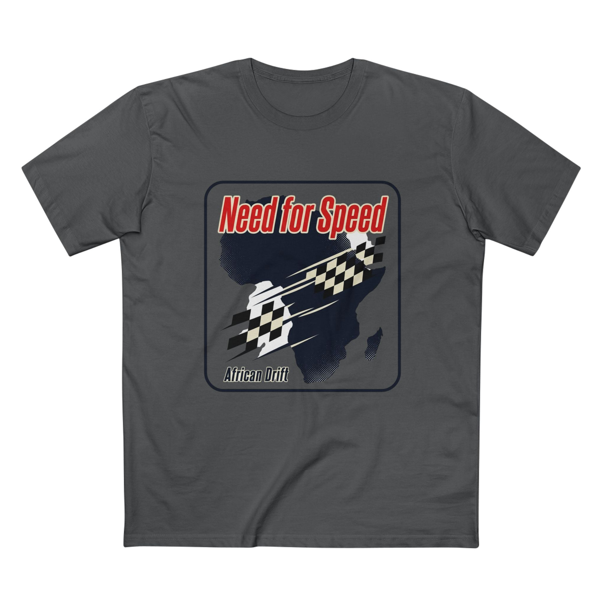 Need for Speed African Drift T‑Shirt — Racing Flag Map Graphic Tee