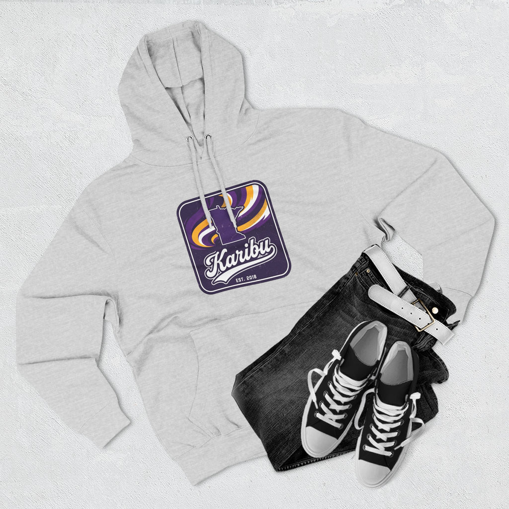 Hoodie - Karibu Retro Wave Logo Fleece Hoodie