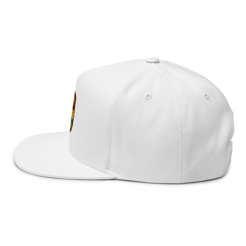 Karibu Embroidered Flat Bill Cap — African Safari Patch Snapback
