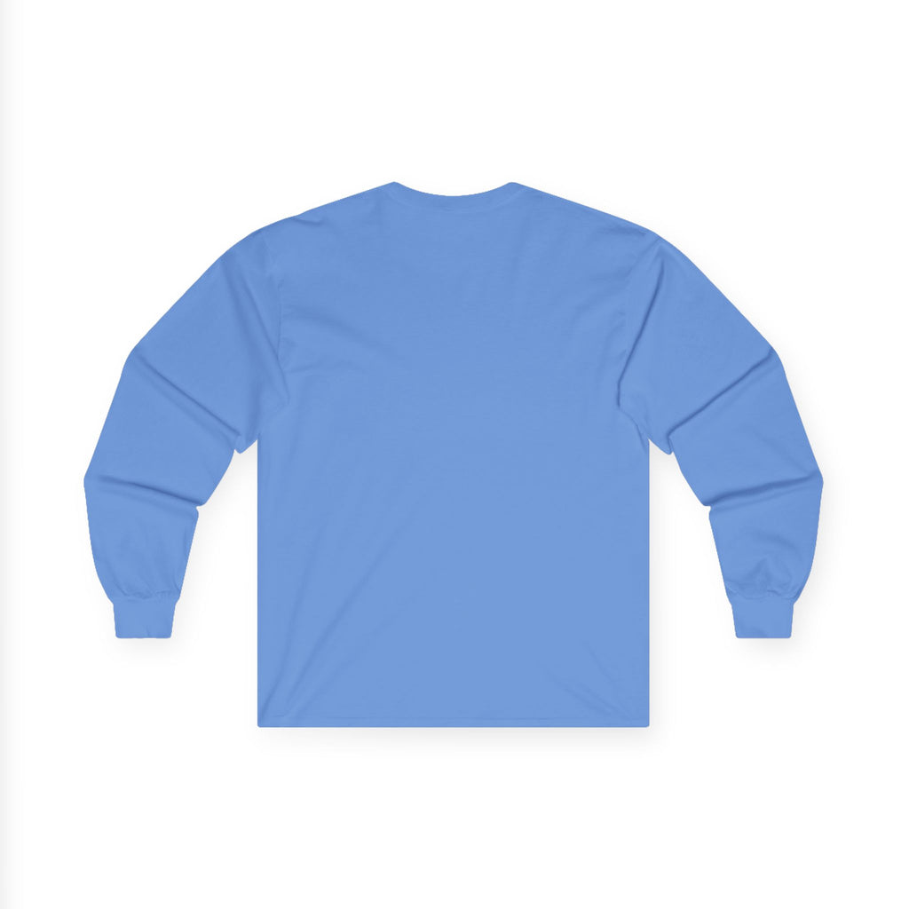 Optical Wave Long Sleeve Tee — Black Grid Illusion Design