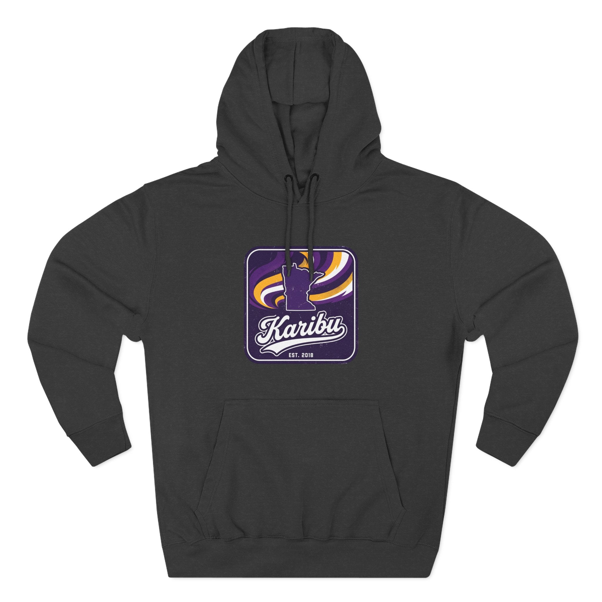 Hoodie - Karibu Retro Wave Logo Fleece Hoodie