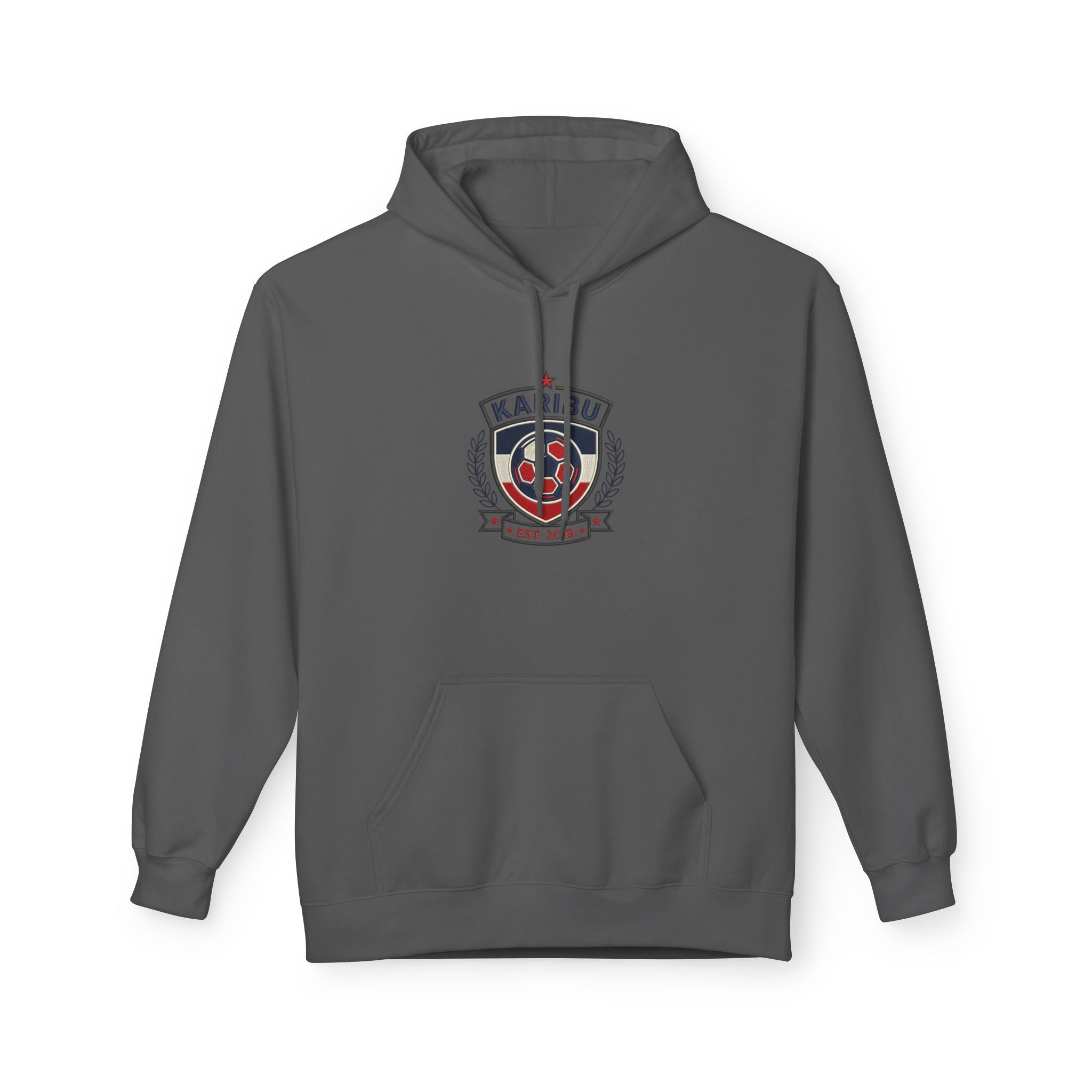 Karibu Crest Hoodie — African Welcome Emblem Pullover