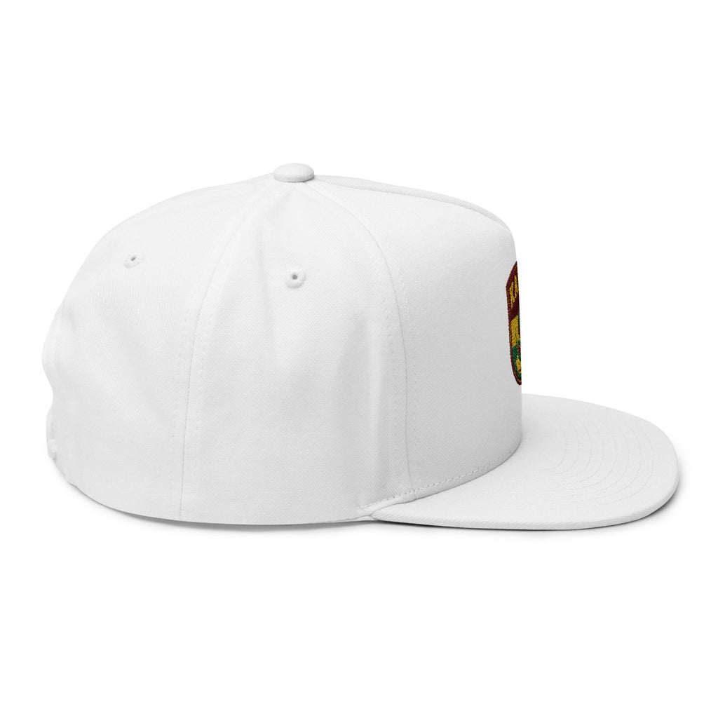 Karibu Embroidered Flat Bill Cap — African Safari Patch Snapback