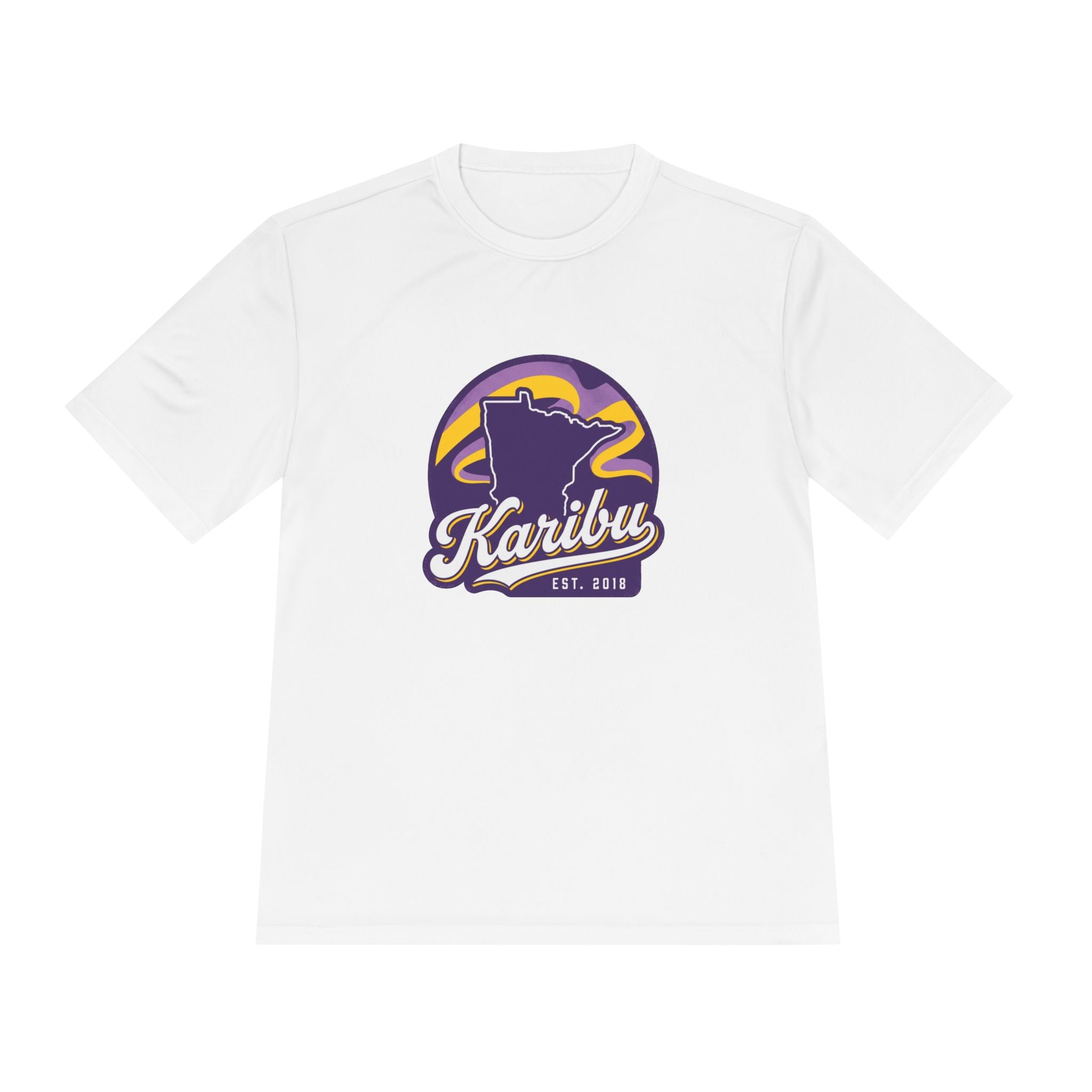 Karibu Minnesota Tee — Retro State Logo Moisture-Wicking Shirt