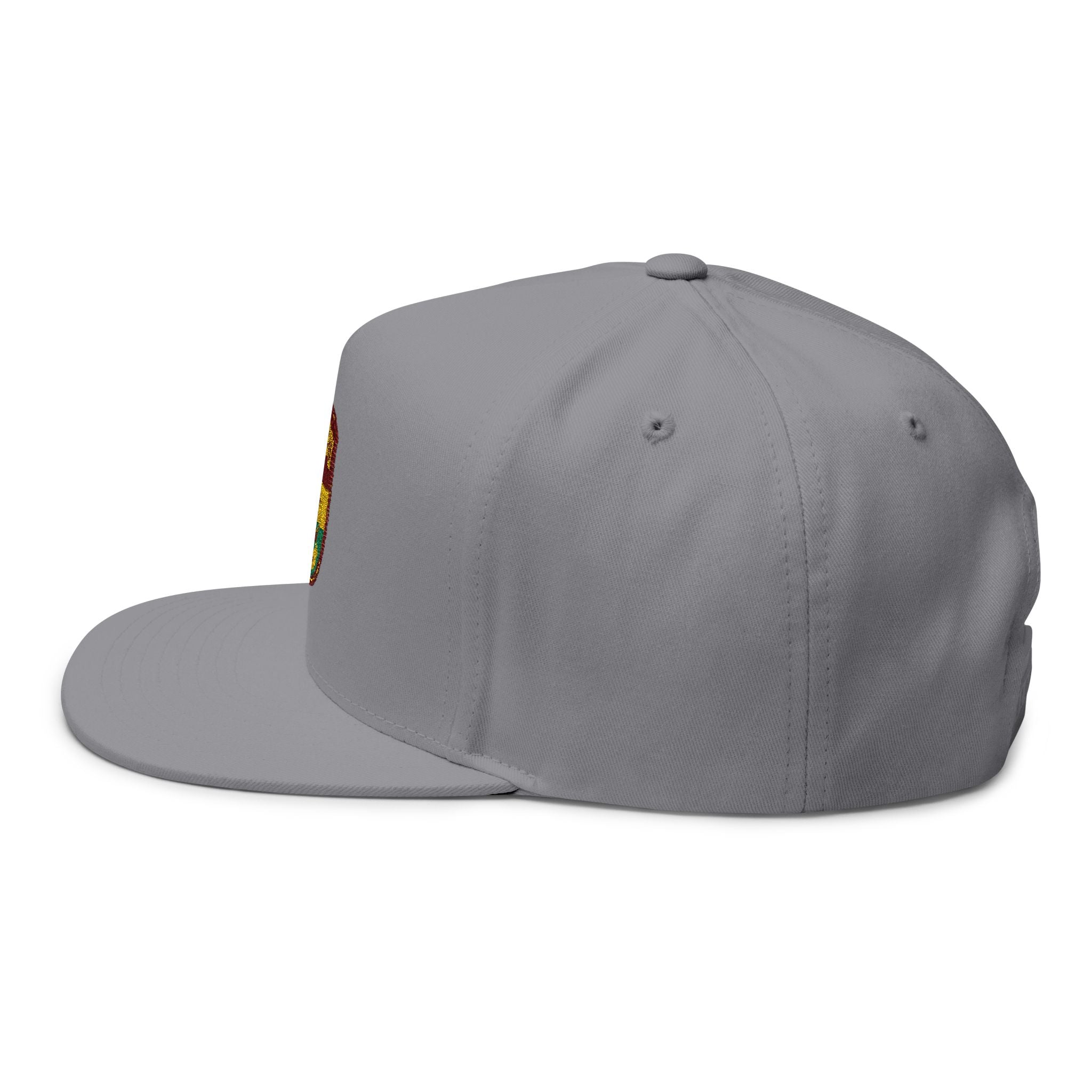 Karibu Embroidered Flat Bill Cap — African Safari Patch Snapback