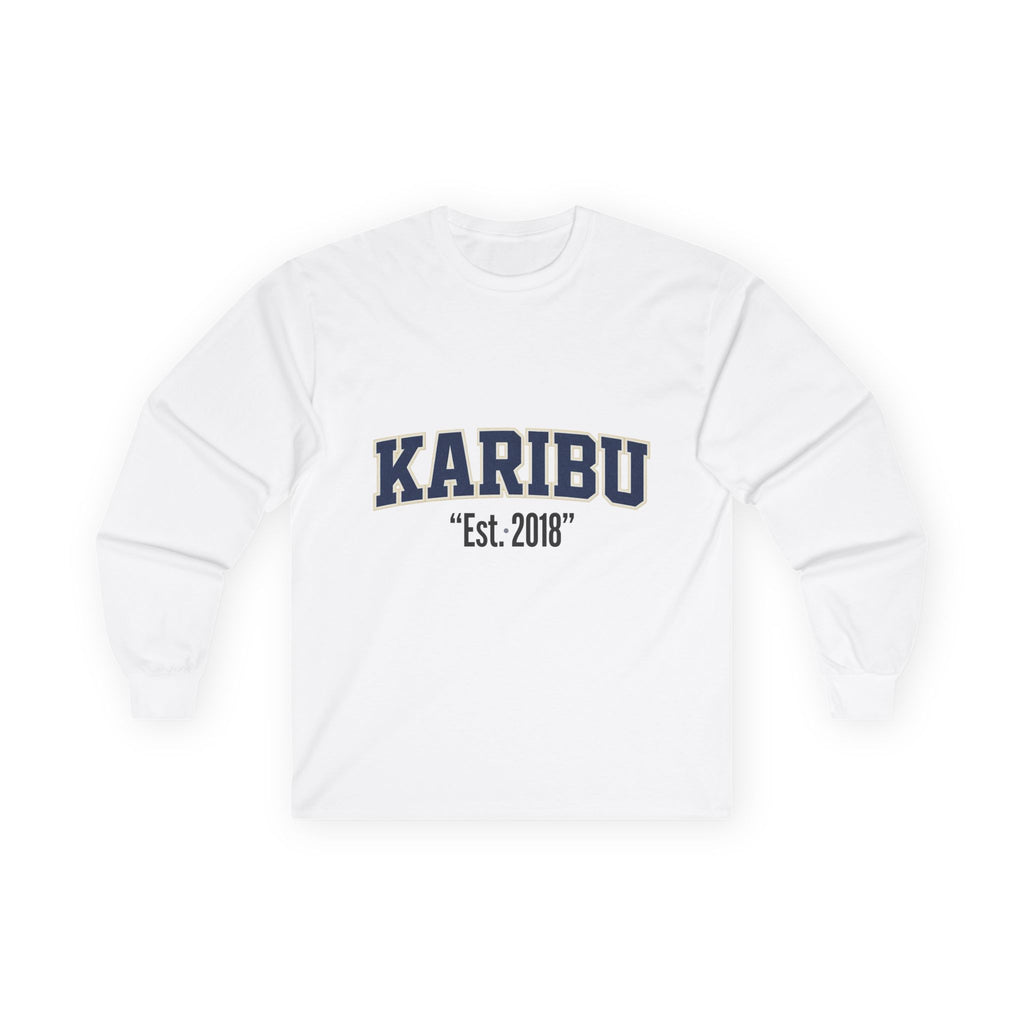 Karibu "Est. 2018" Long Sleeve Tee — Collegiate Welcome Shirt