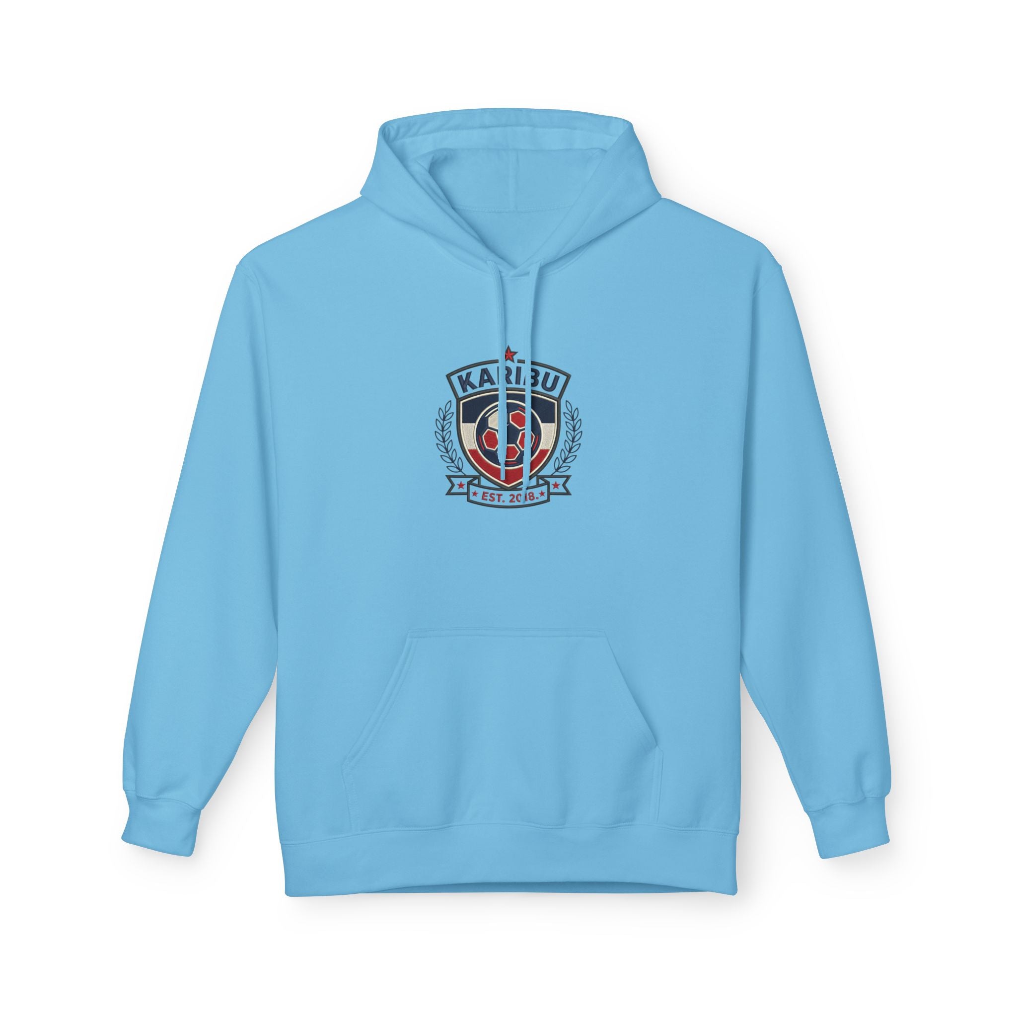 Karibu Crest Hoodie — African Welcome Emblem Pullover