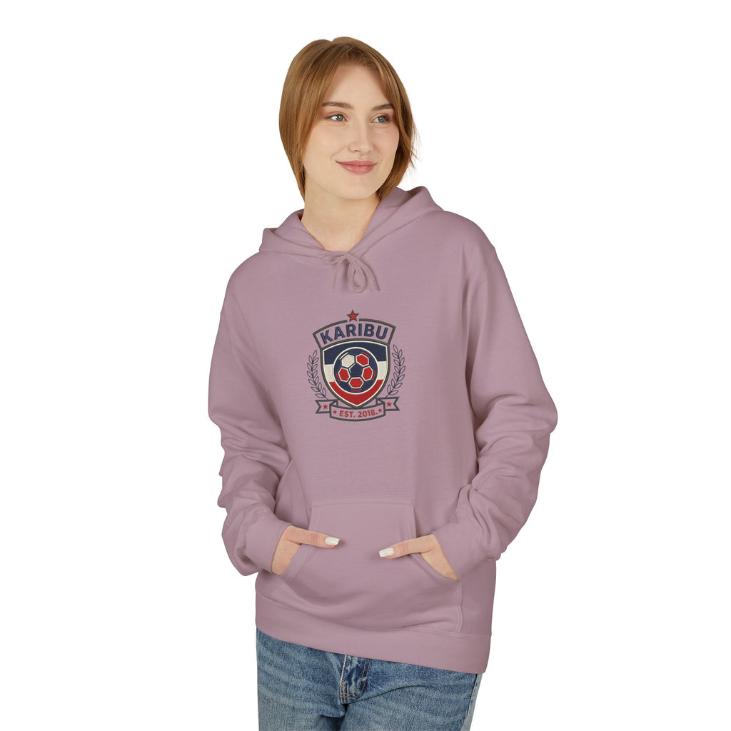 Karibu Crest Hoodie — African Welcome Emblem Pullover