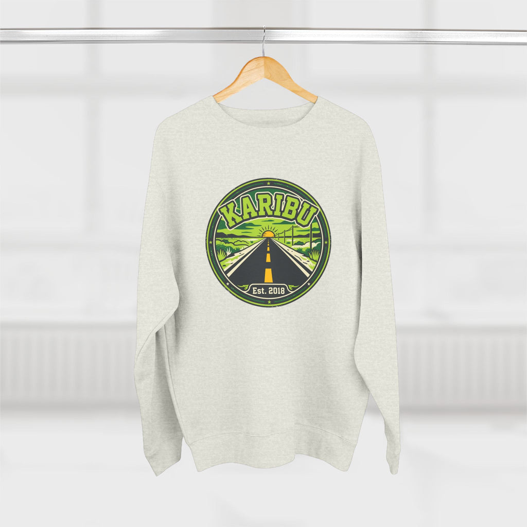 Karibu Roadtrip Crewneck Sweatshirt — Vintage Adventure Travel Graphic