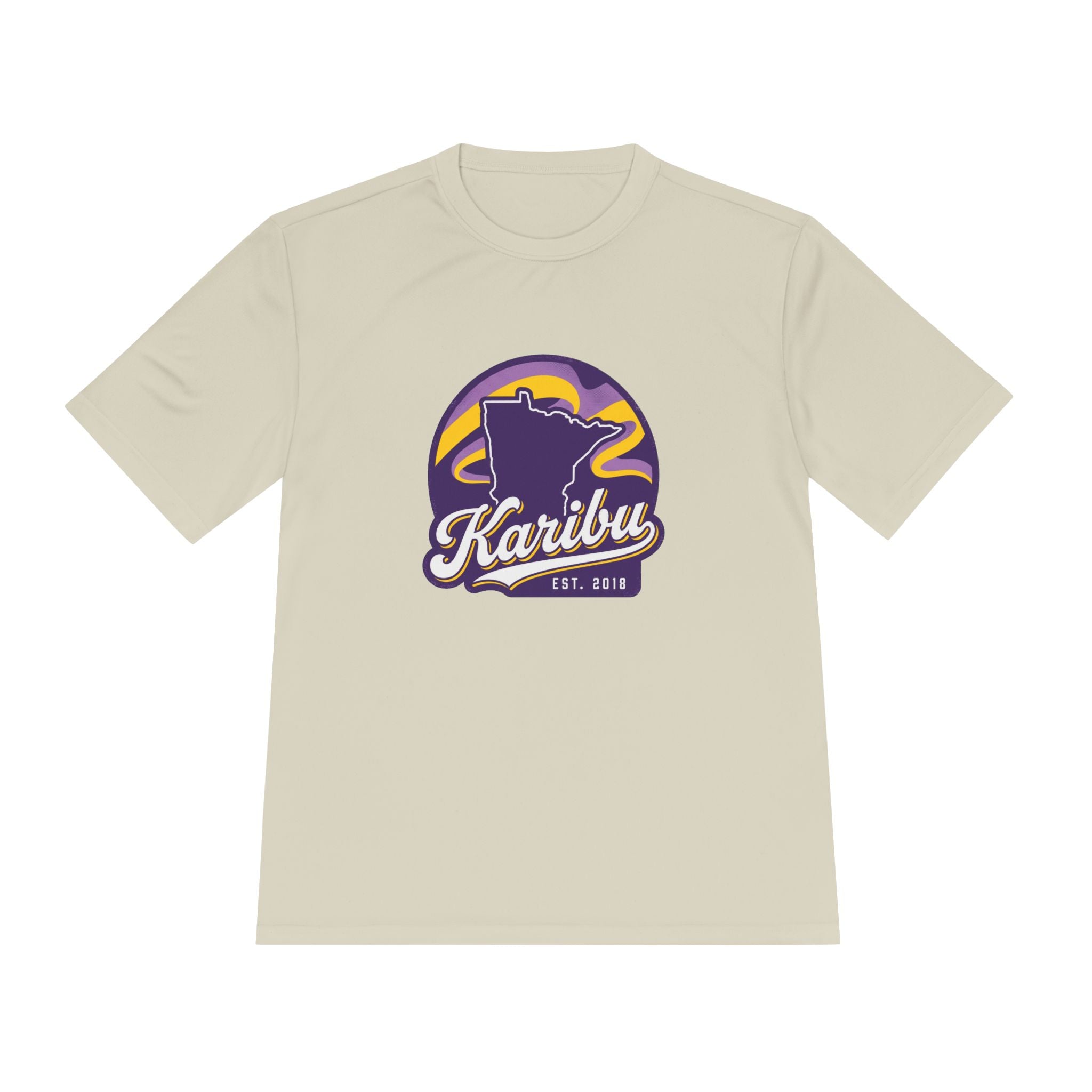 Karibu Minnesota Tee — Retro State Logo Moisture-Wicking Shirt