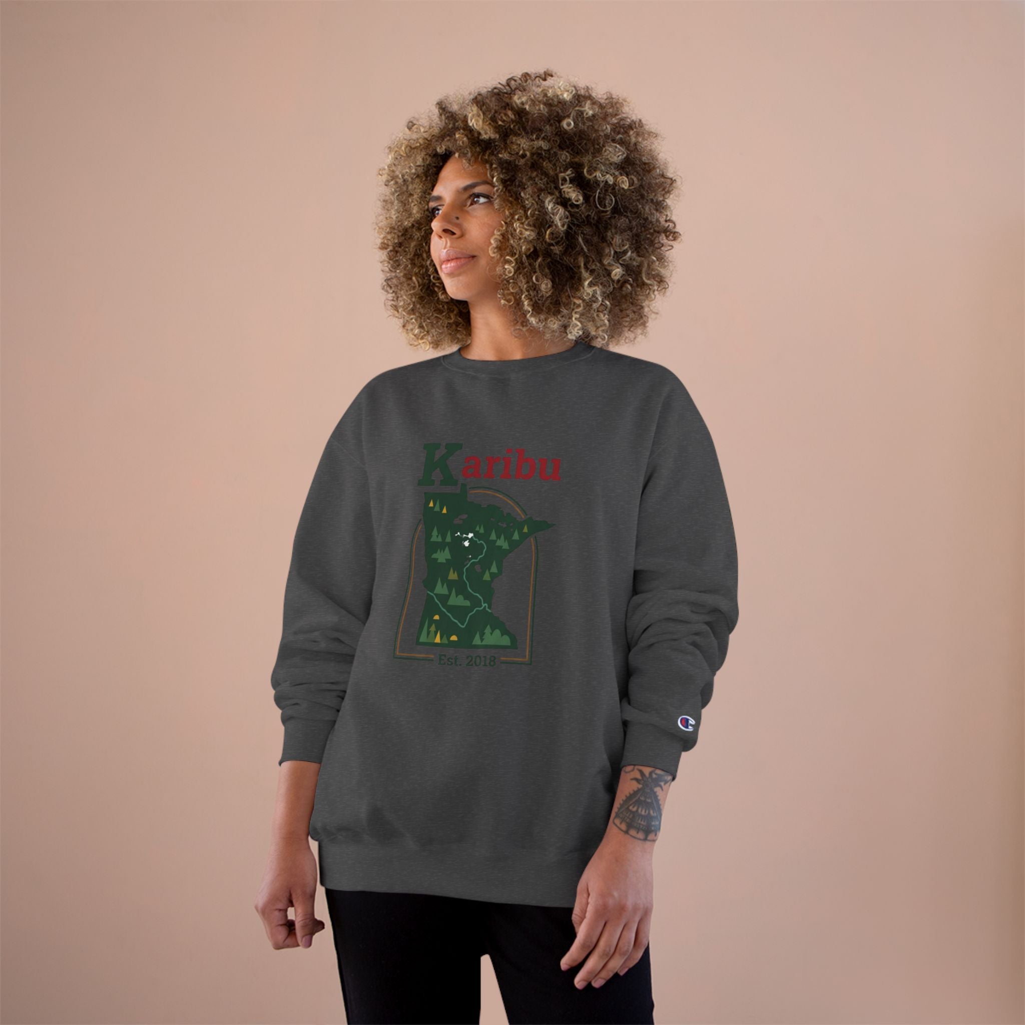 Sweatshirt — Karibu Minnesota Graphic Crewneck (Est. 2018)
