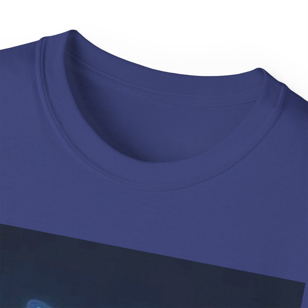 Mystic Neon Butterfly T‑Shirt — Glowing Cityscape Graphic Tee