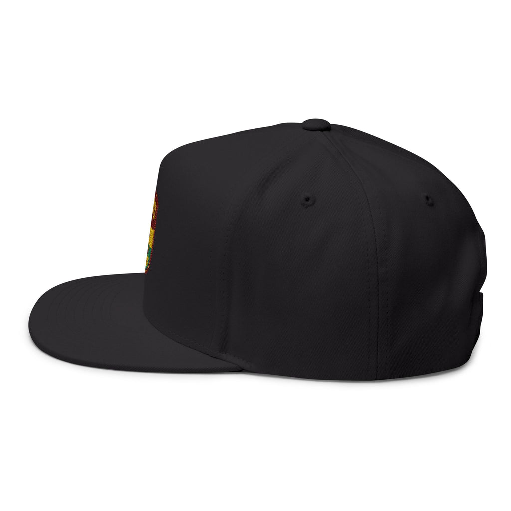 Karibu Embroidered Flat Bill Cap — African Safari Patch Snapback