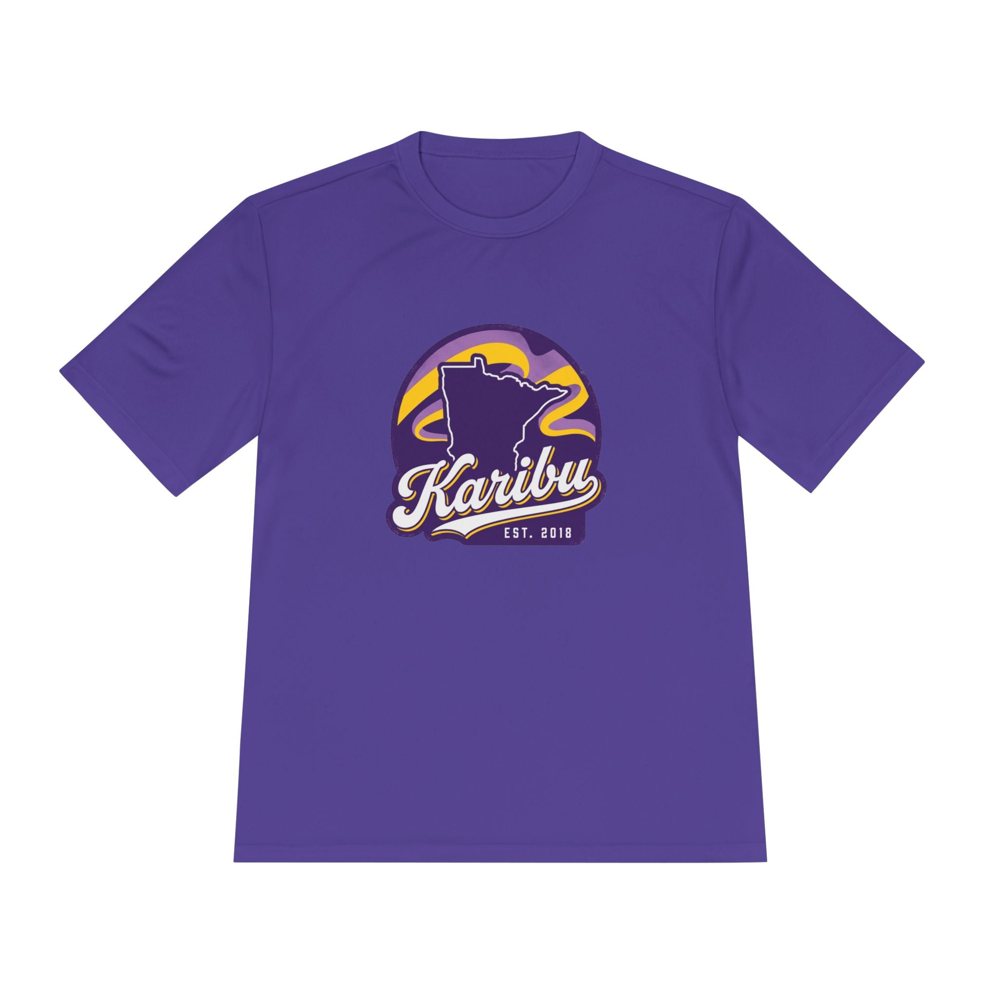 Karibu Minnesota Tee — Retro State Logo Moisture-Wicking Shirt
