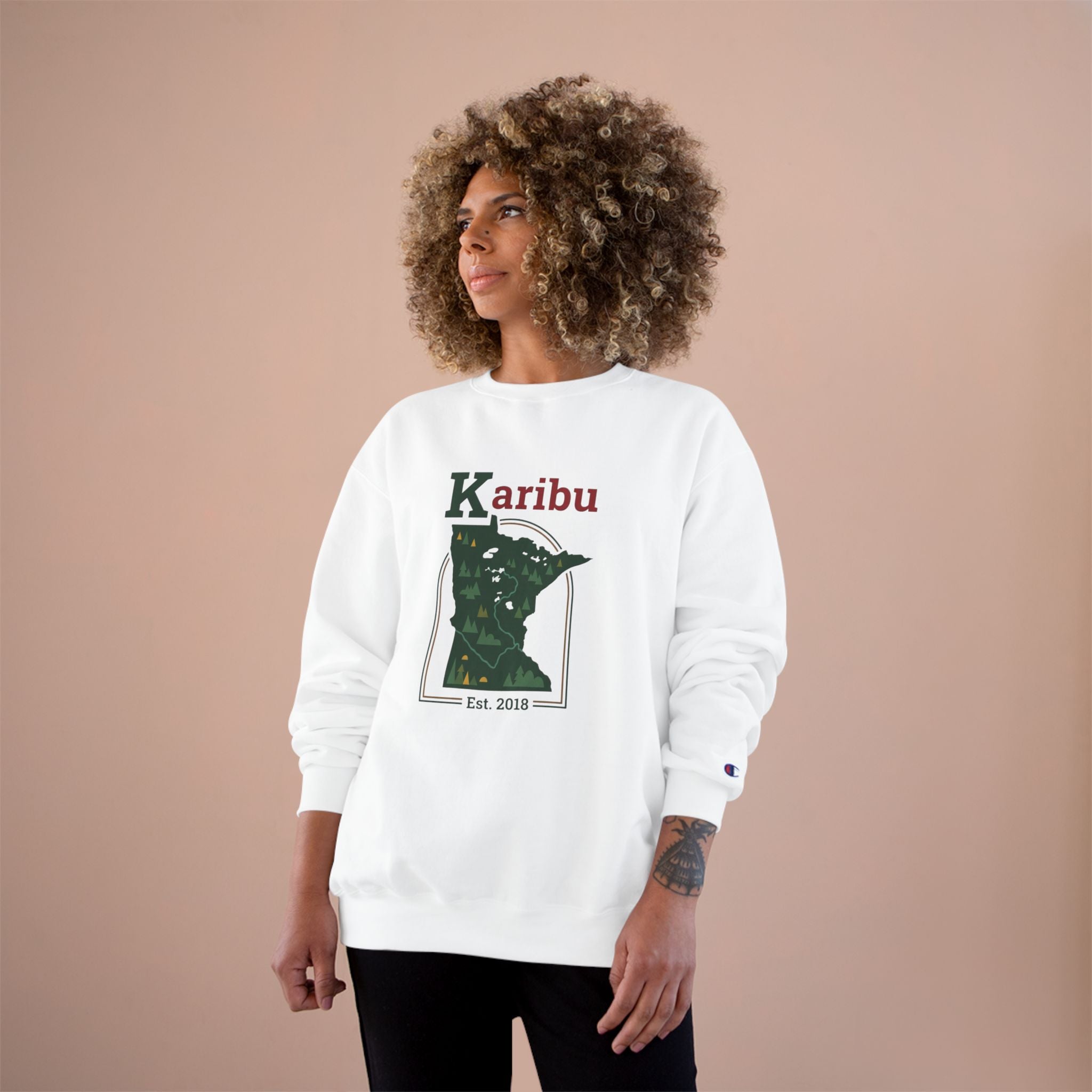 Sweatshirt — Karibu Minnesota Graphic Crewneck (Est. 2018)